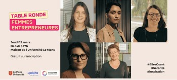 Affiche des intervenantes et du programme de la table ronde "Femmes entrepreneures"