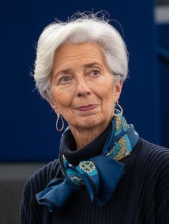 Portrait de Christine Lagarde en 2020, présidente de la Banque centrale européenne